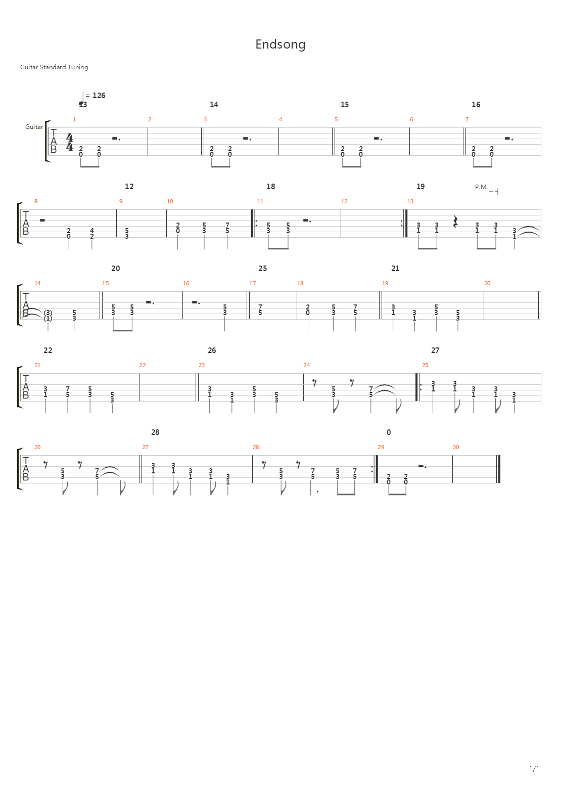 Jazz Jackrabbit(爵士兔) -  Endsong吉他谱