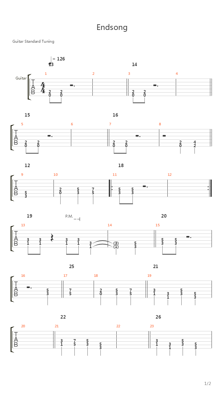 Jazz Jackrabbit(爵士兔) -  Endsong吉他谱