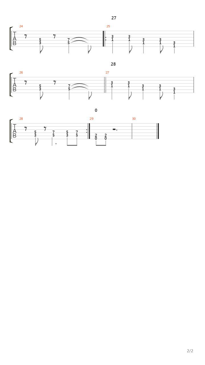 Jazz Jackrabbit(爵士兔) -  Endsong吉他谱