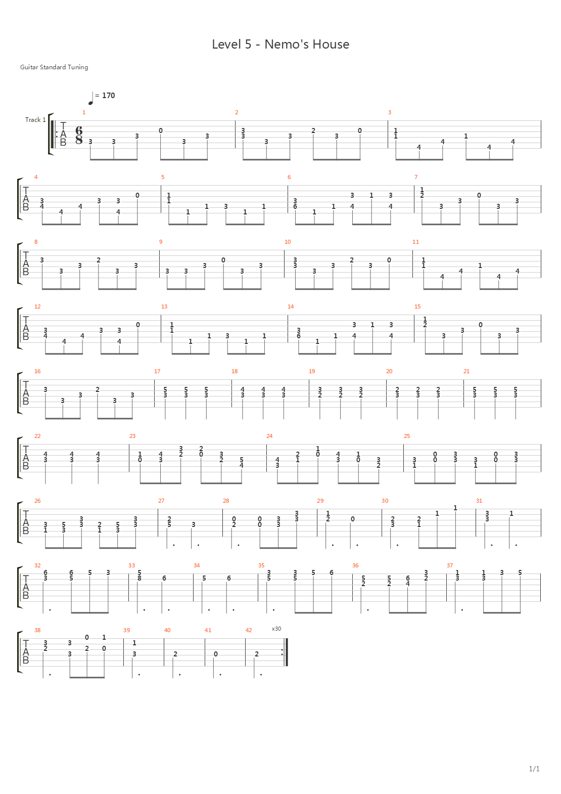 Little Nemo The Dream Master (小尼莫：梦之勇士) - Nemos House吉他谱