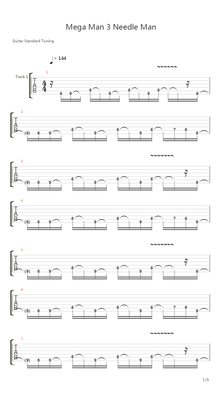 Mega Man 3(洛克人3) - Needle Man吉他谱
