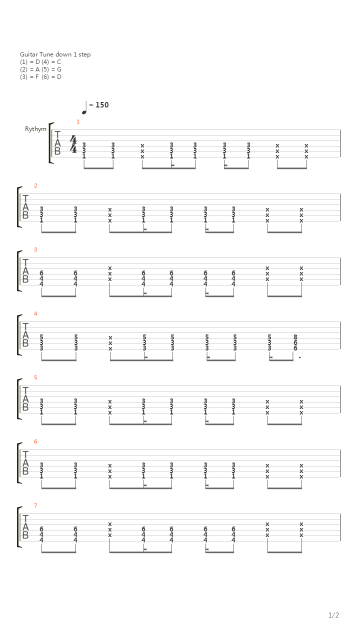 Mega Man 6(洛克人6) - Stage Select吉他谱