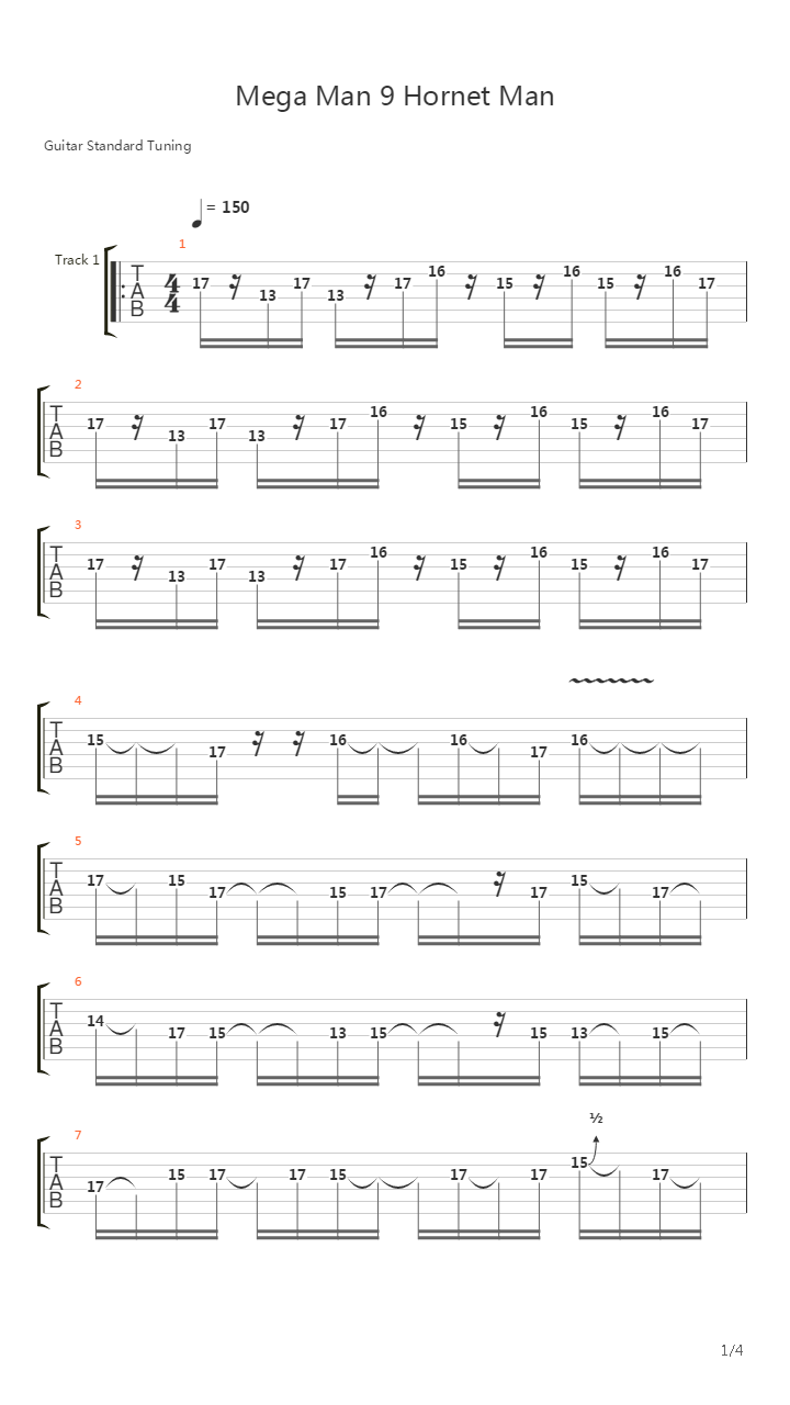 Mega Man 9(洛克人9) - Hornet Man吉他谱