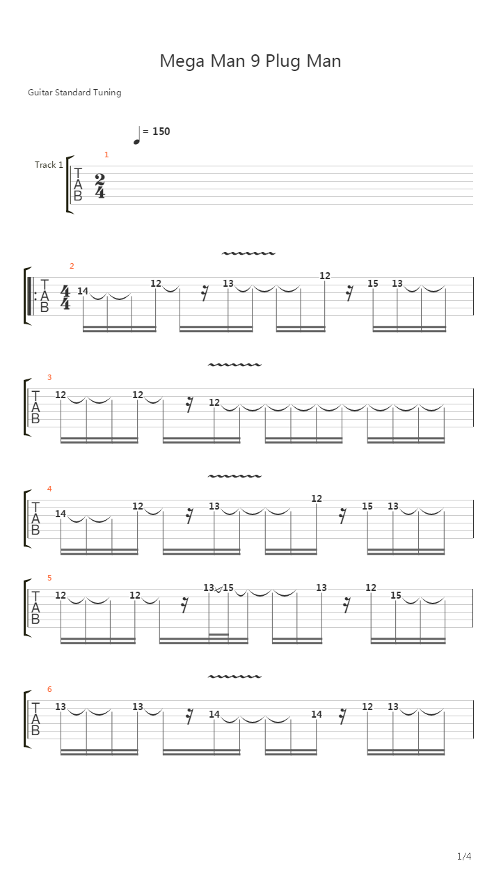 Mega Man 9(洛克人9) - Plug Man吉他谱
