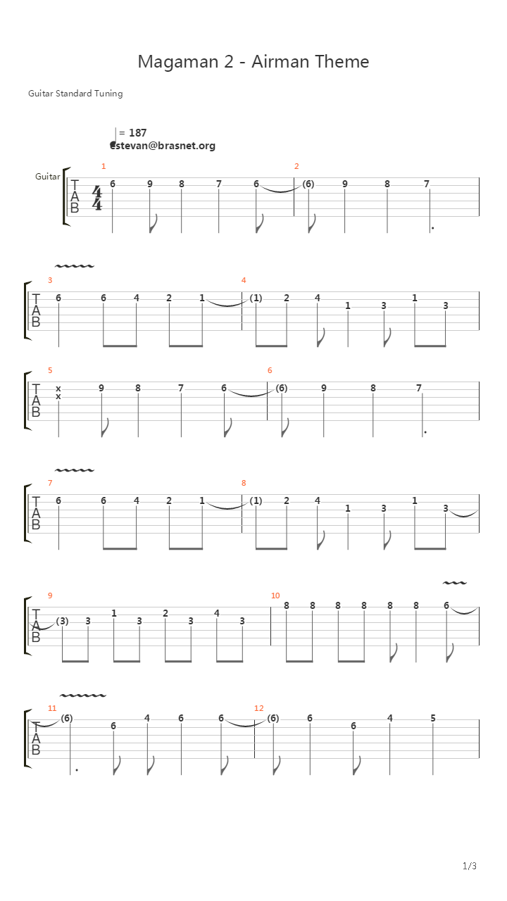 Mega Man(洛克人) - Airman吉他谱