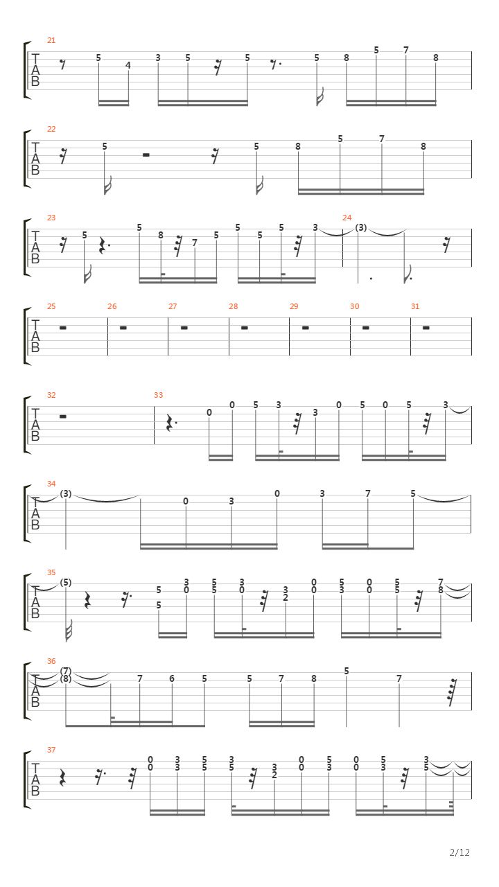 Rise Of The Triad(龙霸三合会) - Stairs吉他谱