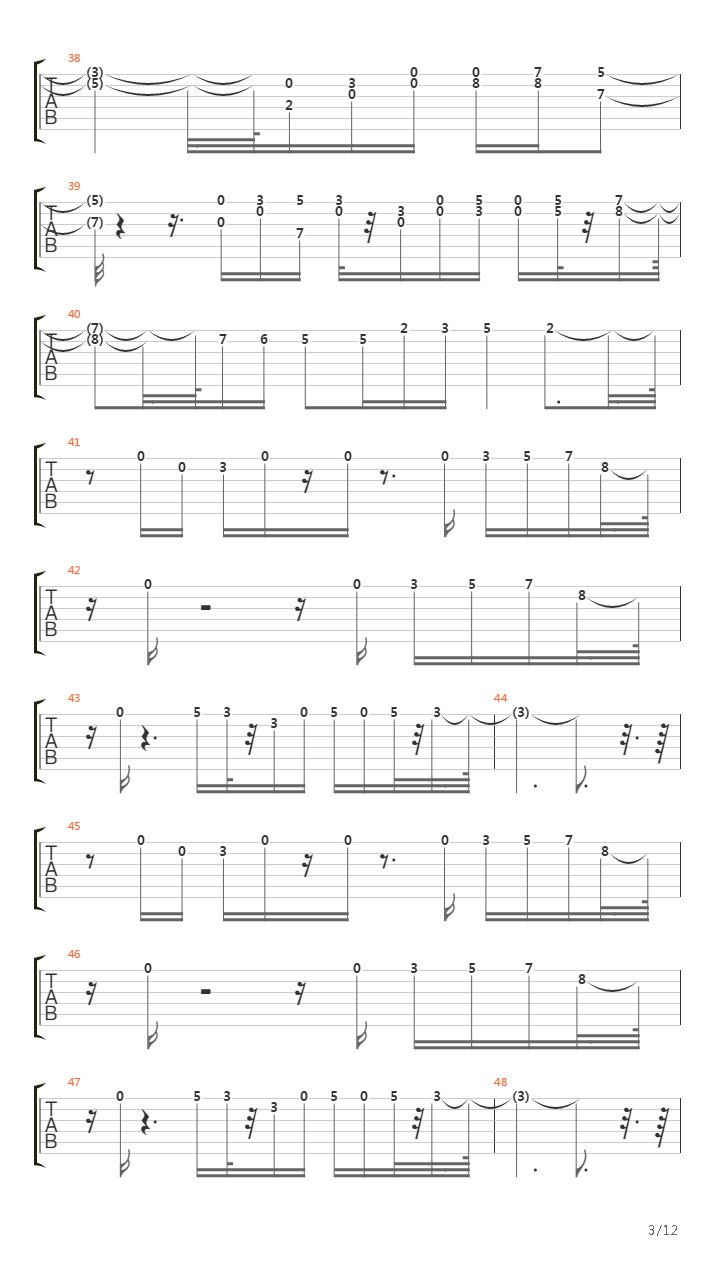 Rise Of The Triad(龙霸三合会) - Stairs吉他谱