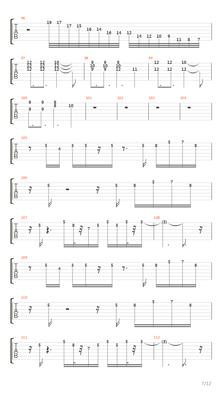 Rise Of The Triad(龙霸三合会) - Stairs吉他谱