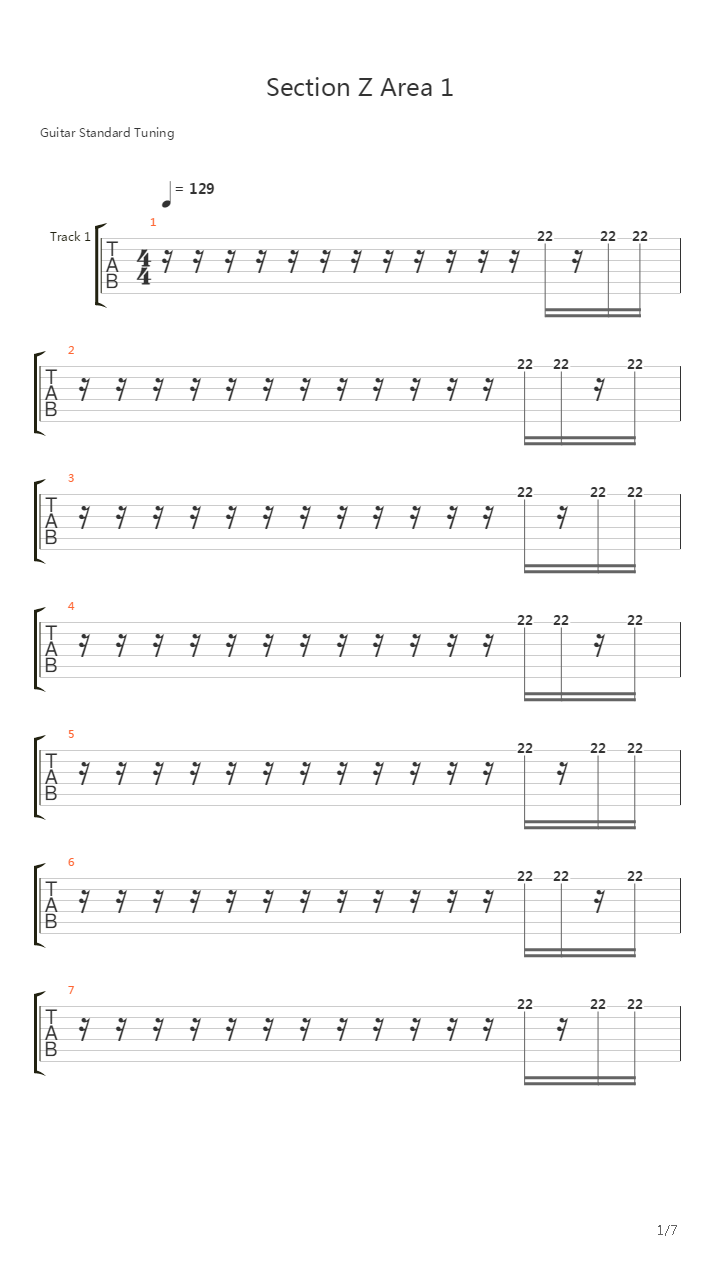 Section Z(绝对合体Z基地) - Stage 1吉他谱