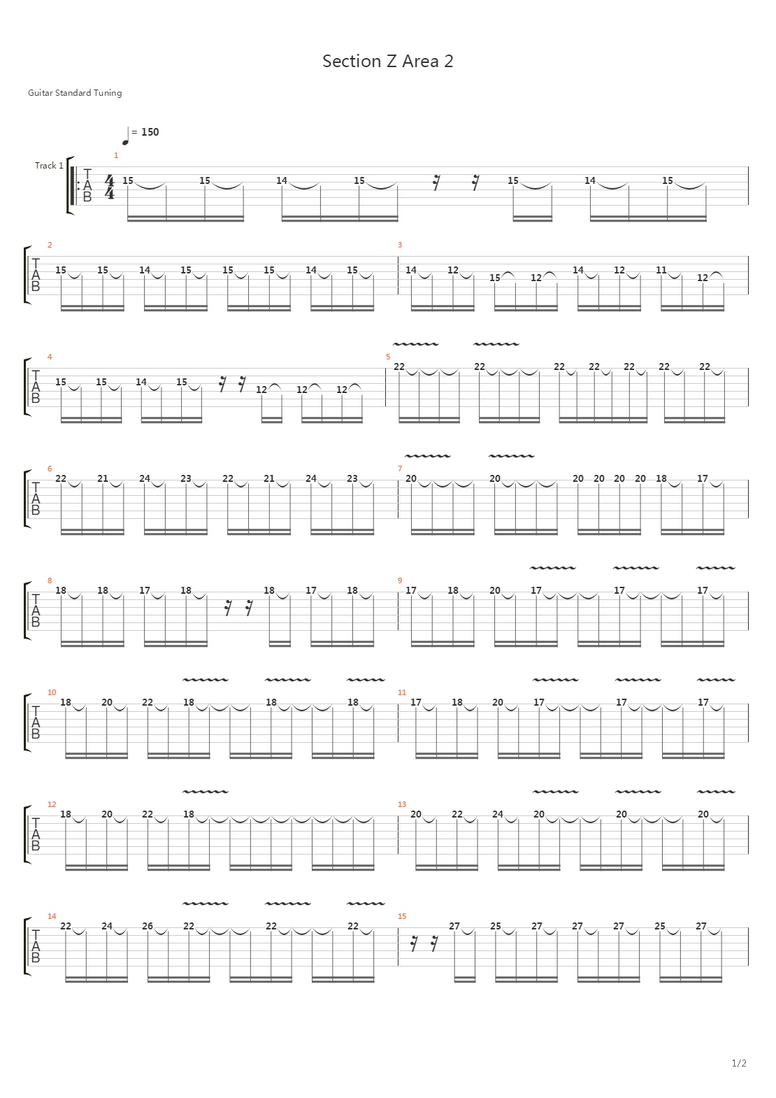 Section Z(绝对合体Z基地) - Stage 2吉他谱