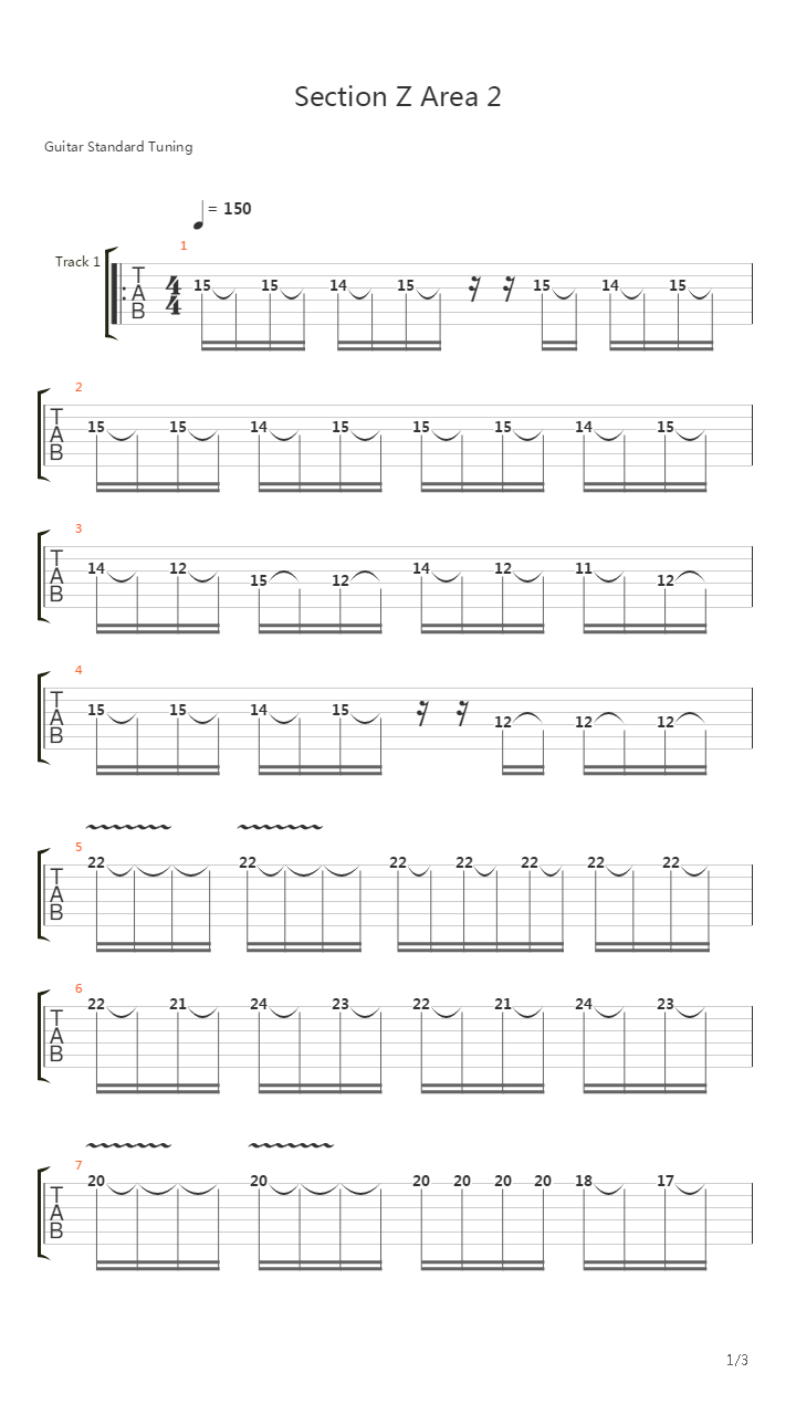 Section Z(绝对合体Z基地) - Stage 2吉他谱