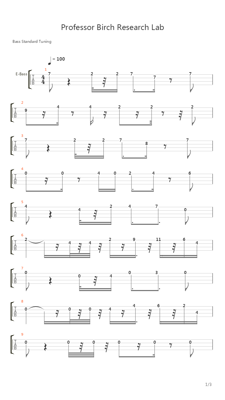 口袋妖怪 - Proffesor Birch Research Lab吉他谱