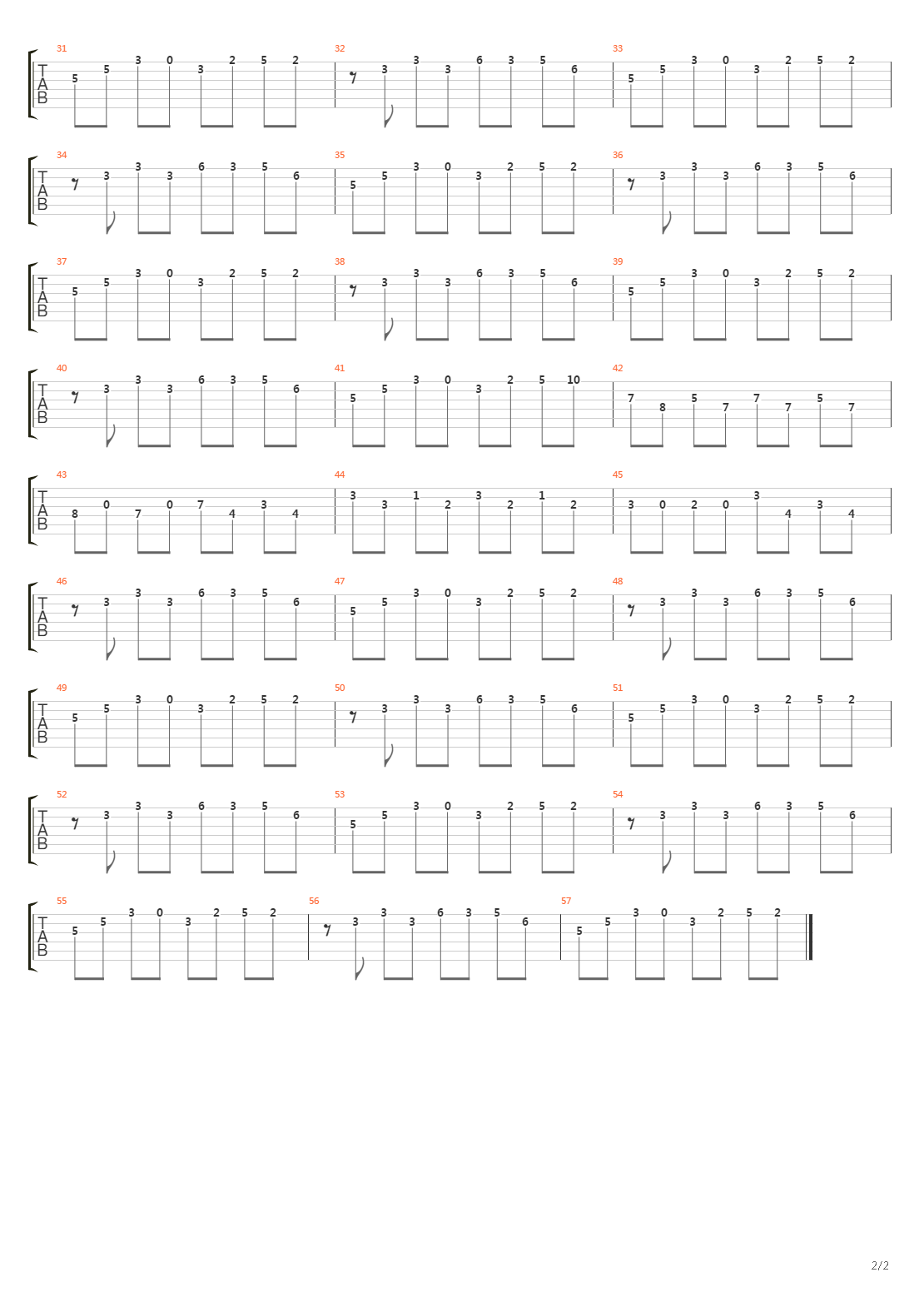 忍者龙剑传2 - Act 2 Stage 2吉他谱