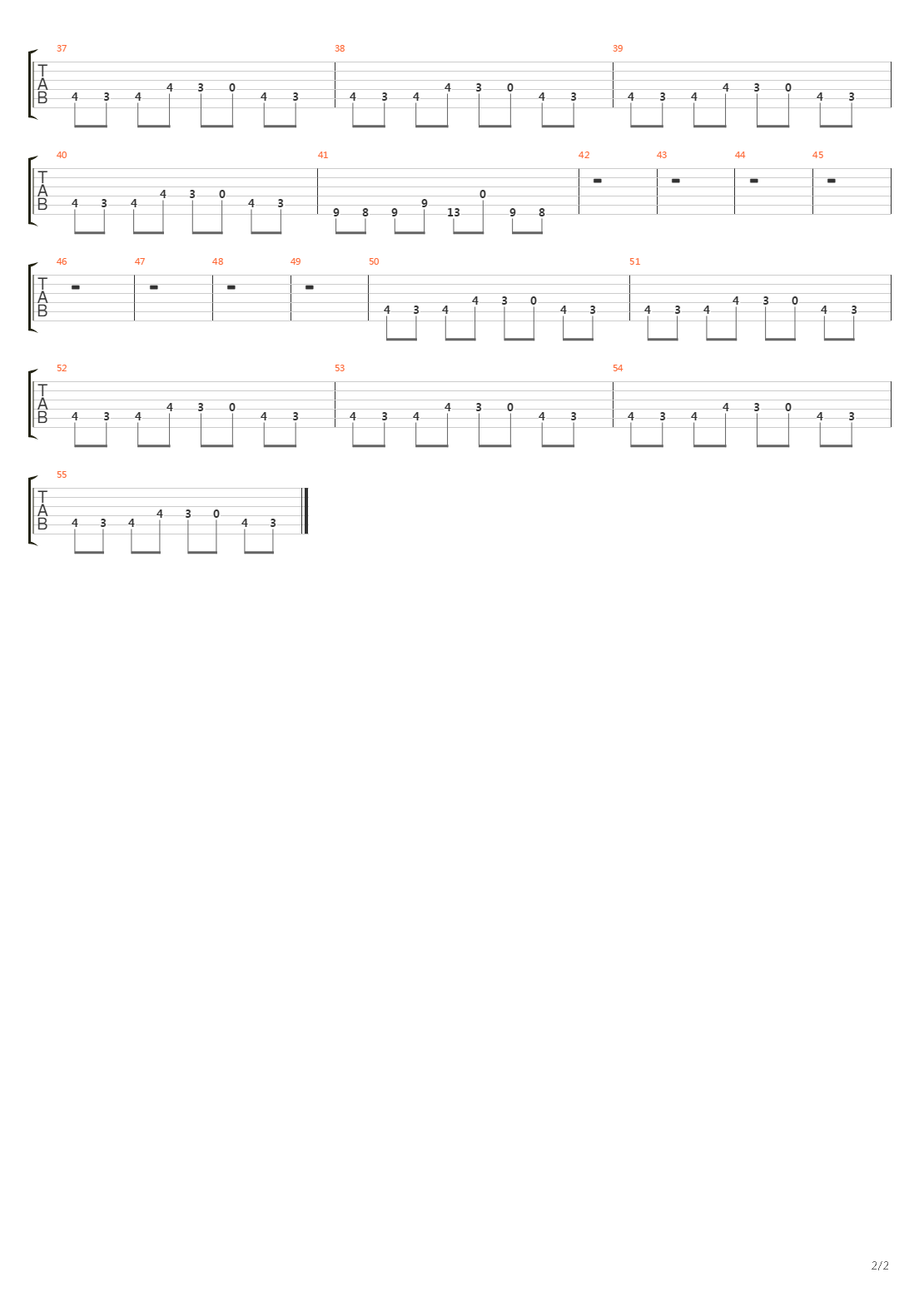 忍者龙剑传2 - Act 3 Stage 1吉他谱