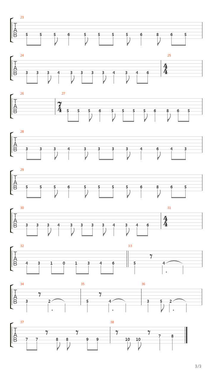 忍者龙剑传2 - Act 5 Stage 3吉他谱