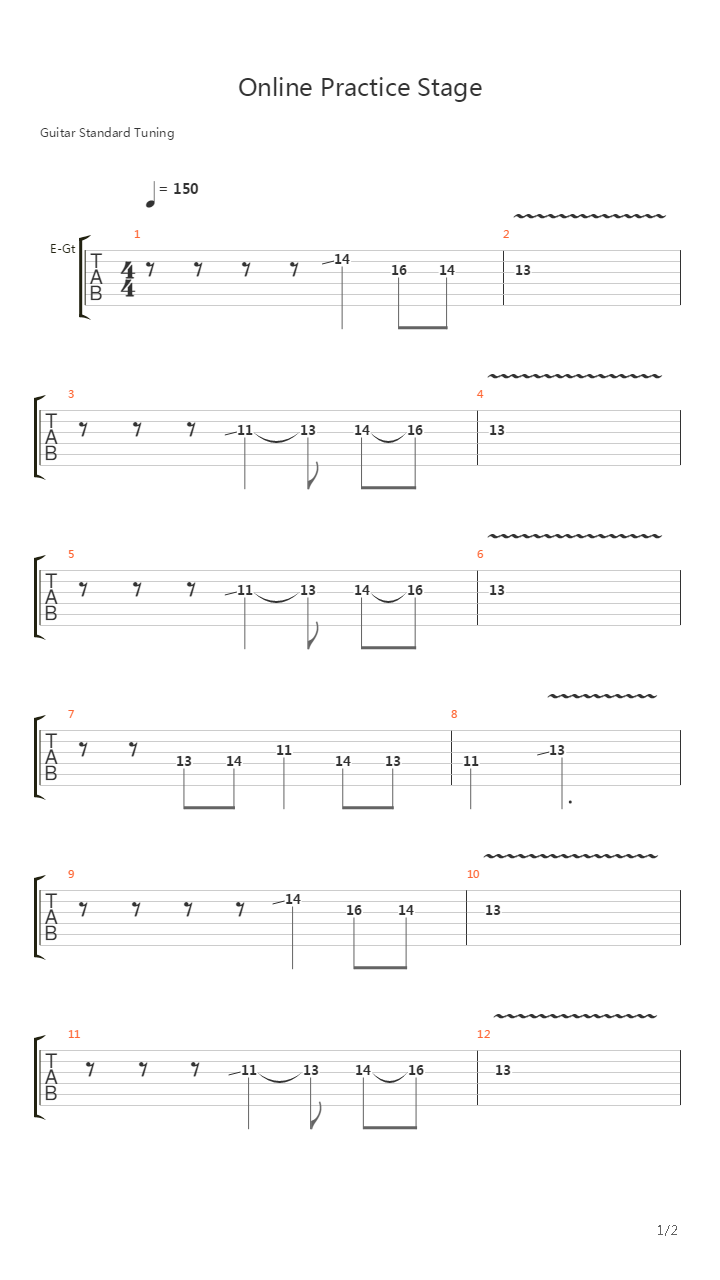 任天堂明星大乱斗X(大乱闘スマッシュブラザーズX) - Online Practice Stage吉他谱