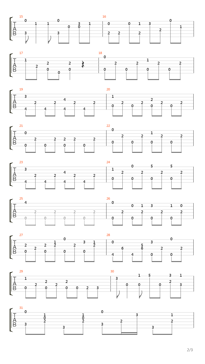 Tetris (俄罗斯方块) - Classical Solo Arrangement吉他谱