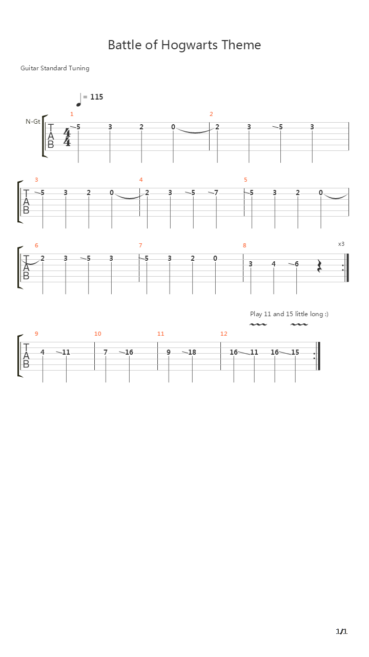 Harry Potter(哈利波特) - Battle Of Hogwarts Theme吉他谱