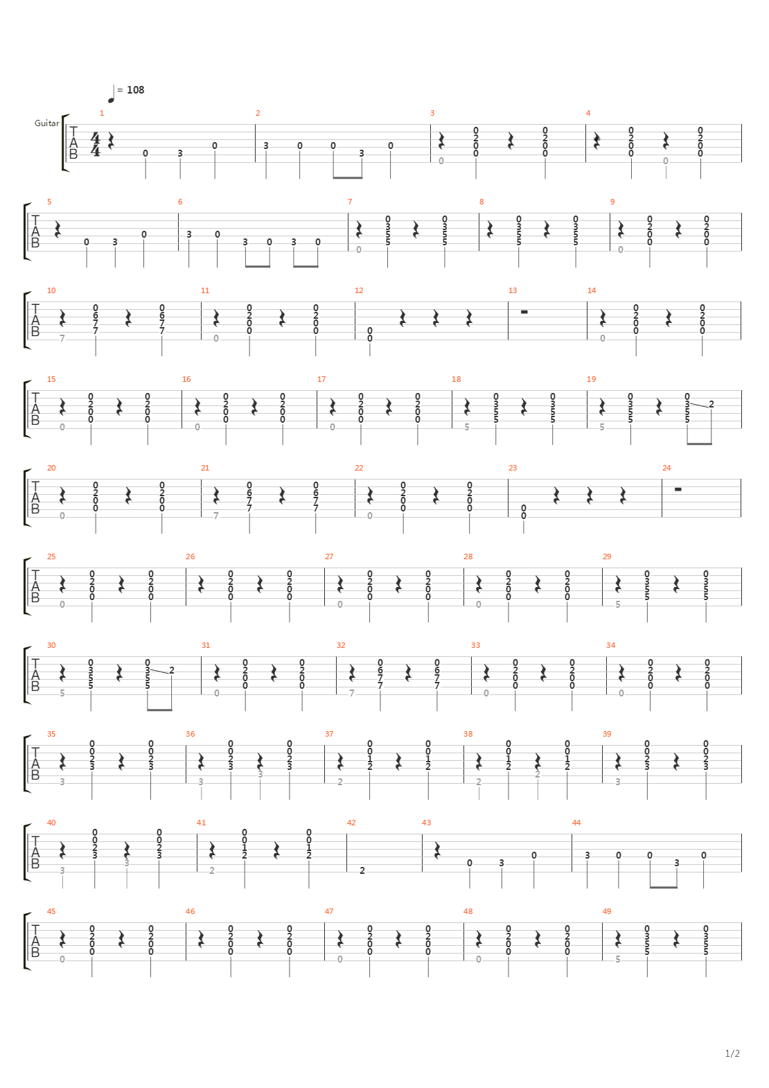 Bastion(堡垒) - Build That Wall Zias Theme吉他谱
