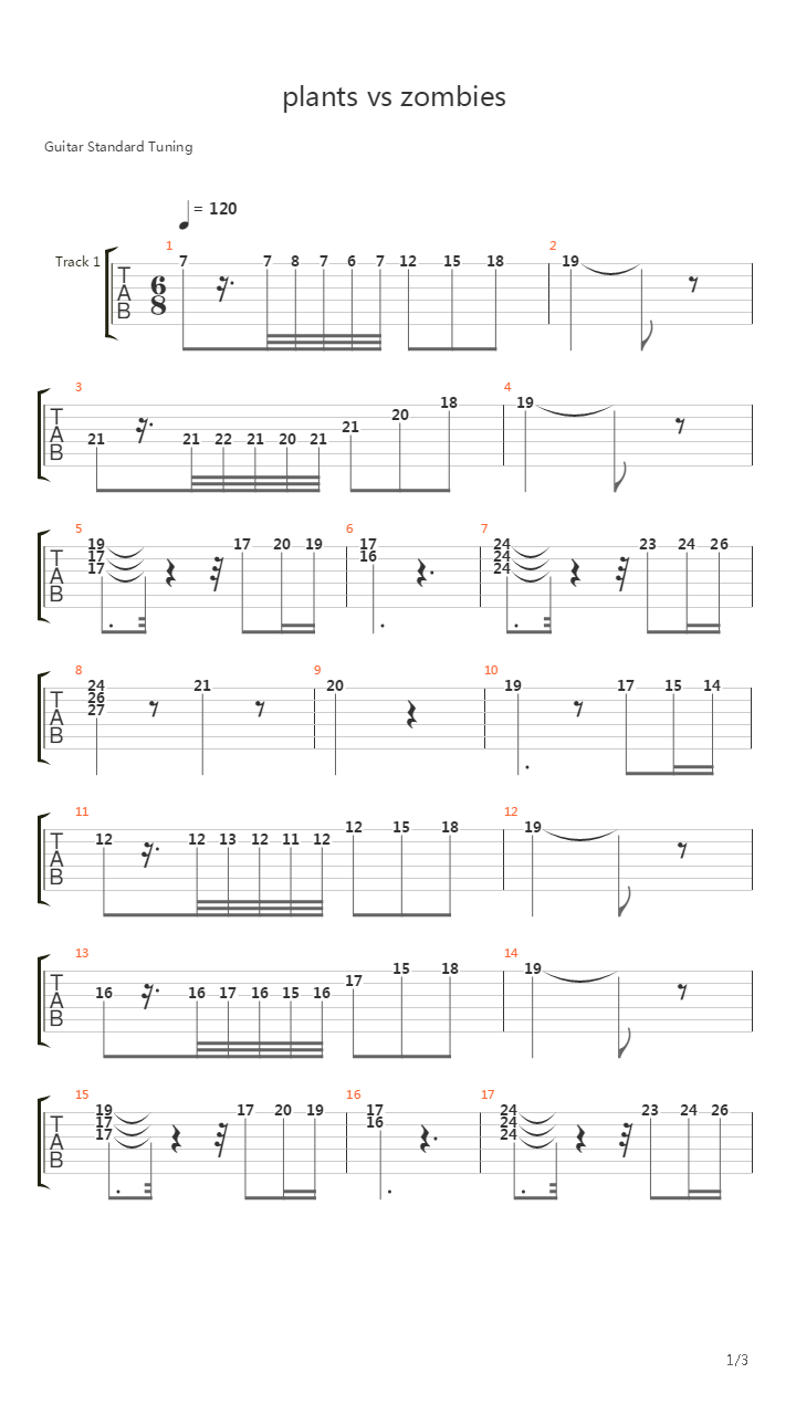 植物大战僵尸 - Choose Your Seeds吉他谱