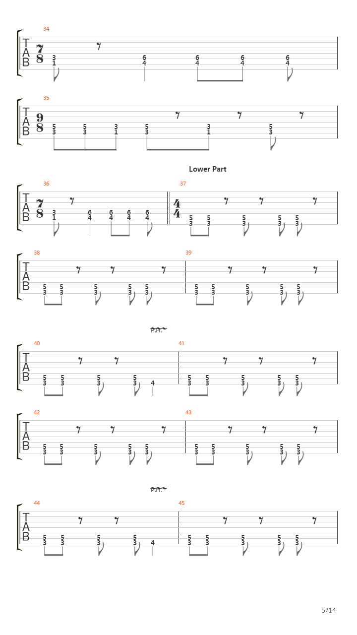 最终幻想7 - Chase Of Highway吉他谱