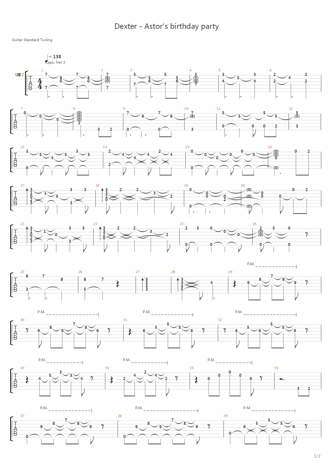 Dexter(嗜血法医) - Party吉他谱