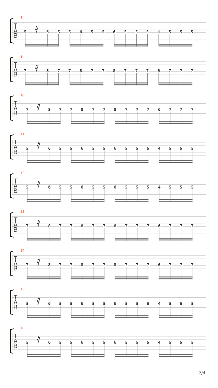 Knight Rider(《霹雳游侠》主题曲)吉他谱