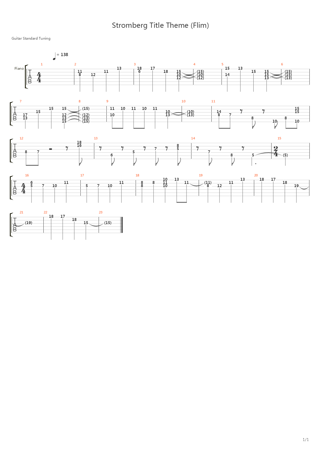 Stromberg - Title Theme吉他谱