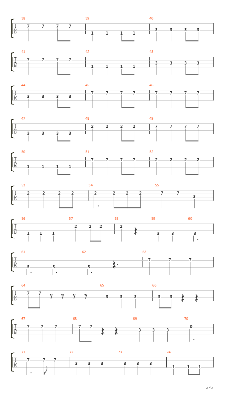 加勒比海盗(Pirates Of The Caribbean) - Theme吉他谱