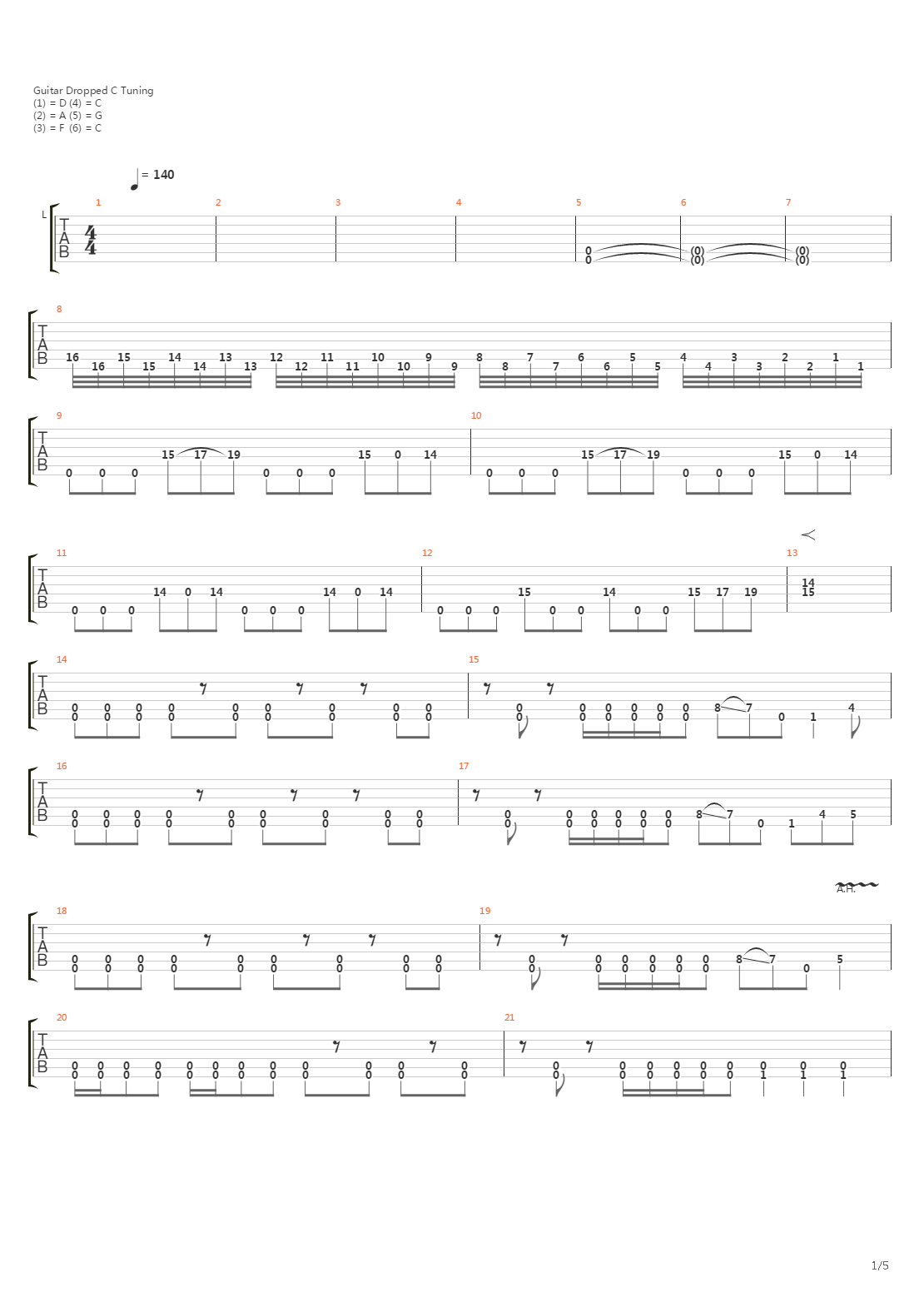 1984吉他谱