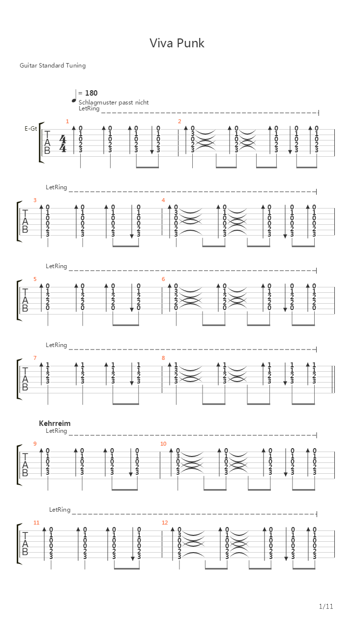 Viva Punk吉他谱