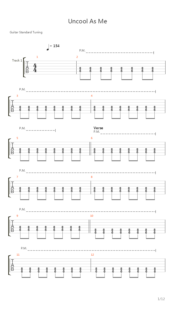 Uncool As Me吉他谱