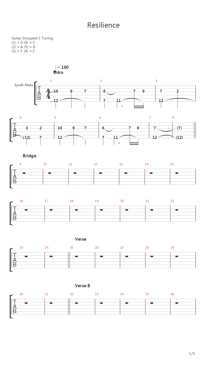 Resilience吉他谱