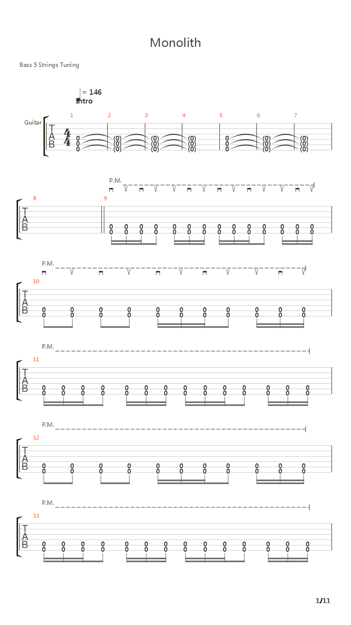 Monolith吉他谱