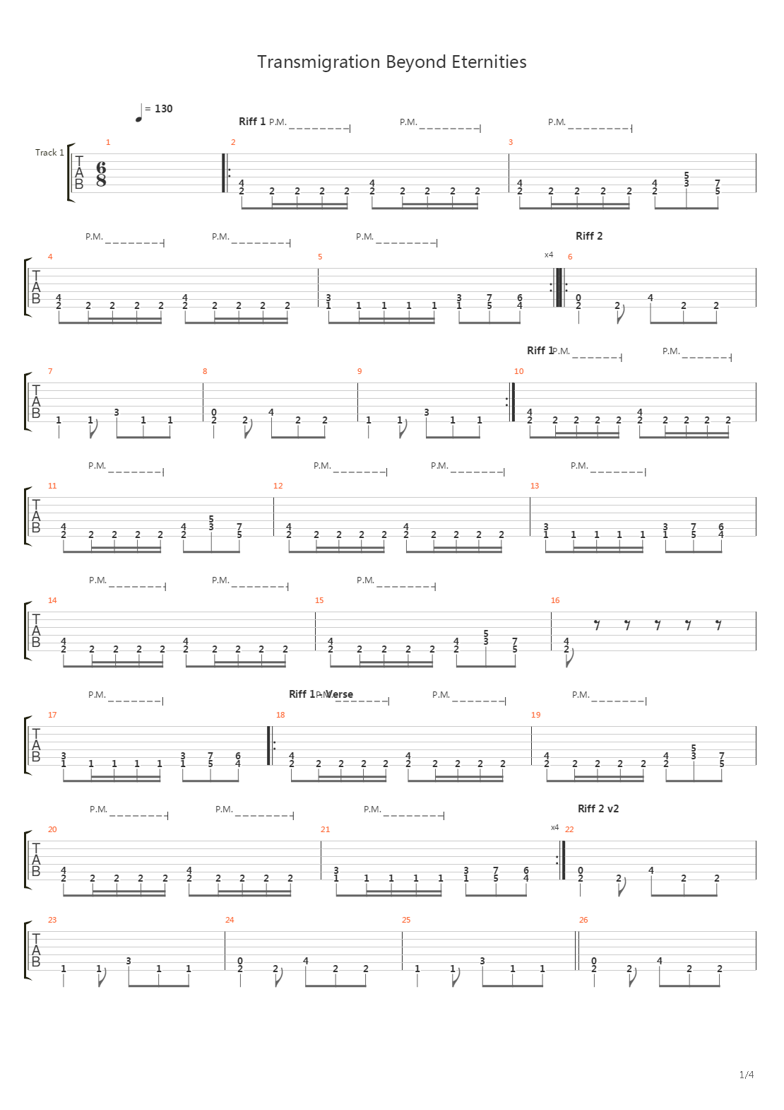 Transmigration Beyond Eternities吉他谱