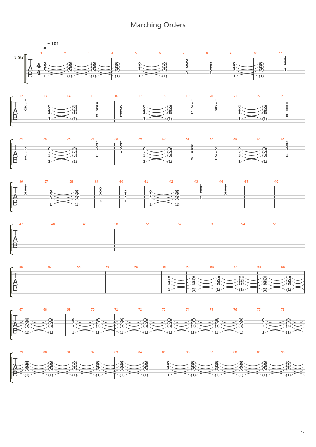 Marching Orders吉他谱