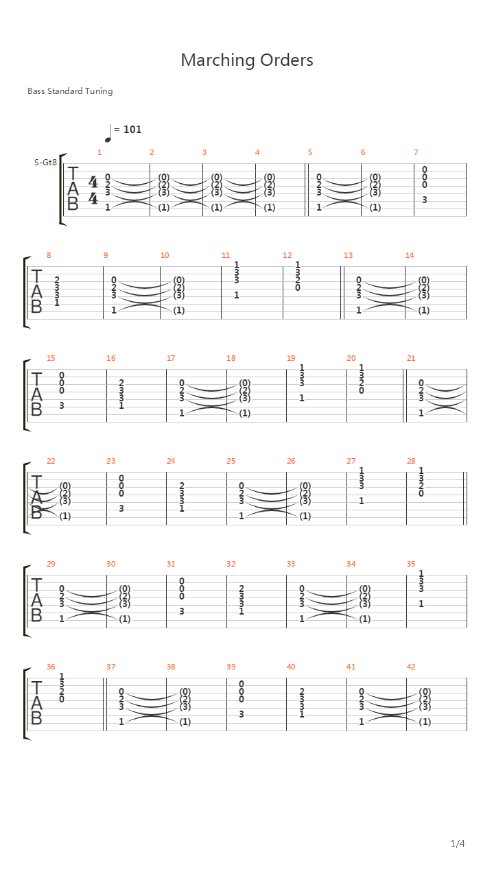 Marching Orders吉他谱