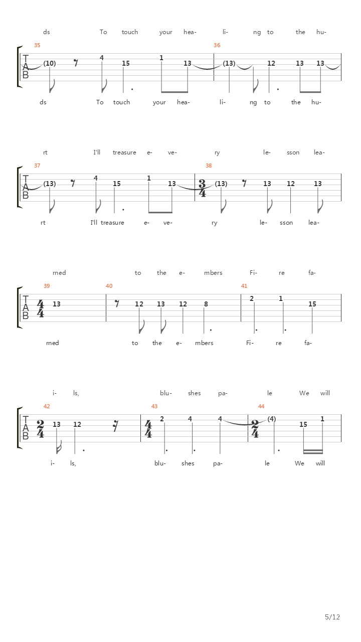 Tides Of Time吉他谱