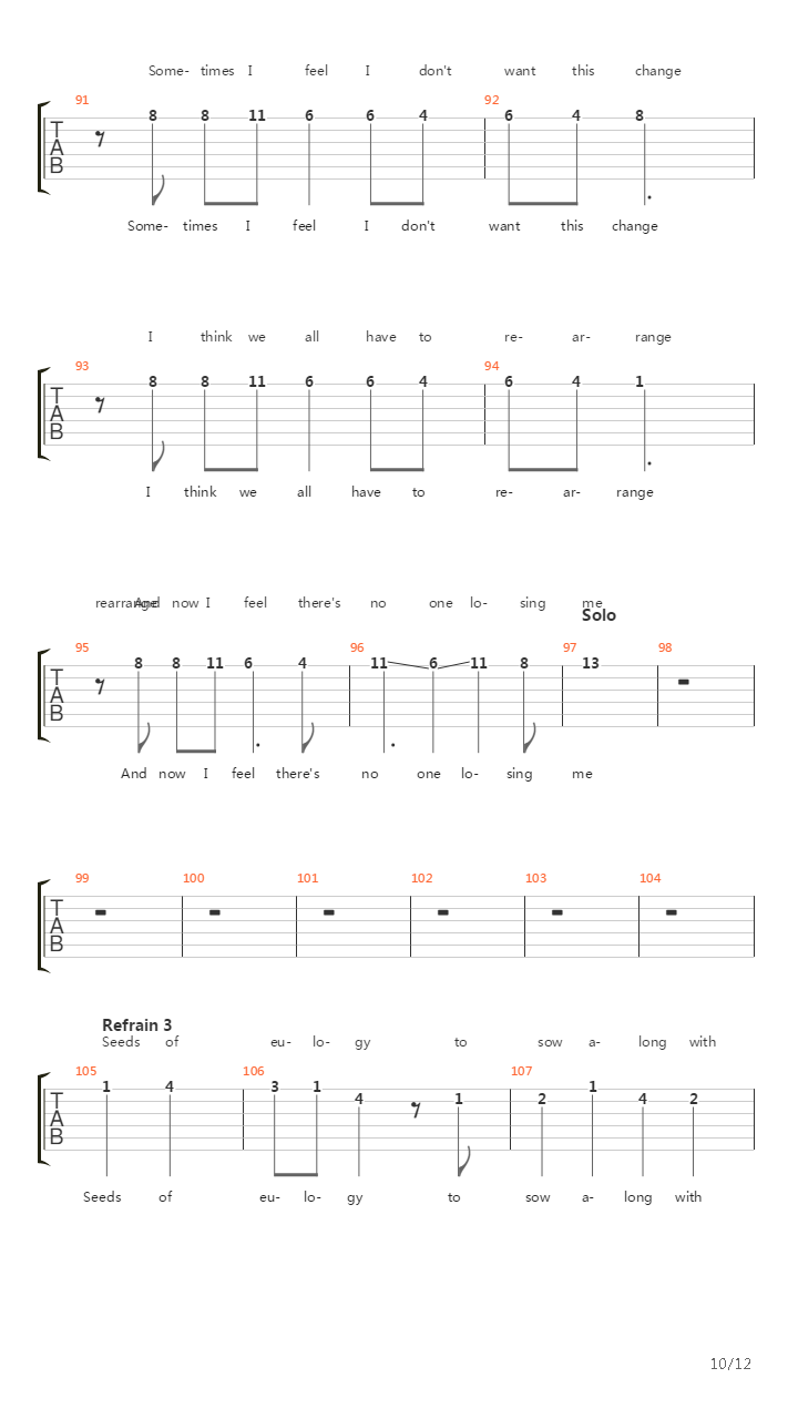 Tides Of Time吉他谱