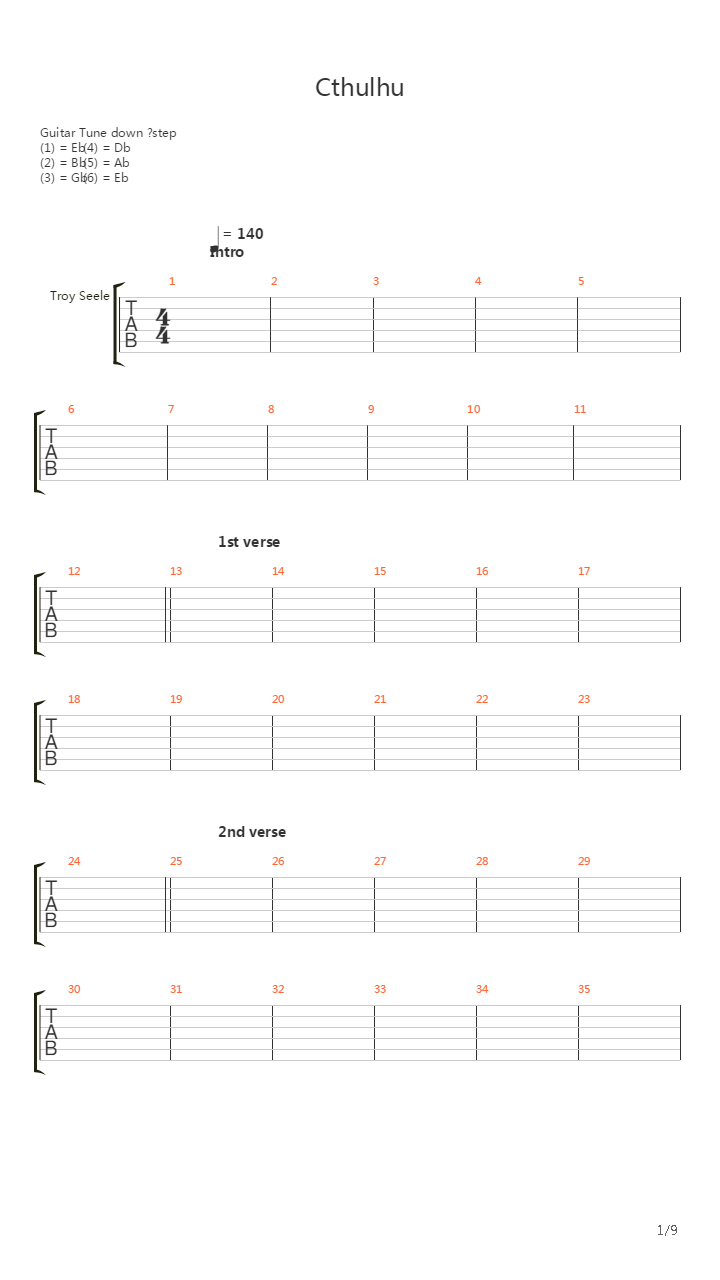 Cthulhu吉他谱