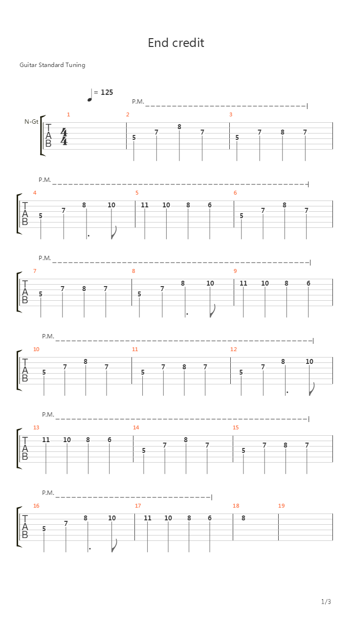 Black Mesa End Credit Part 2吉他谱
