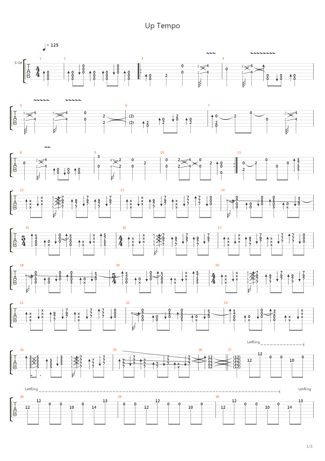 Up Tempo吉他谱