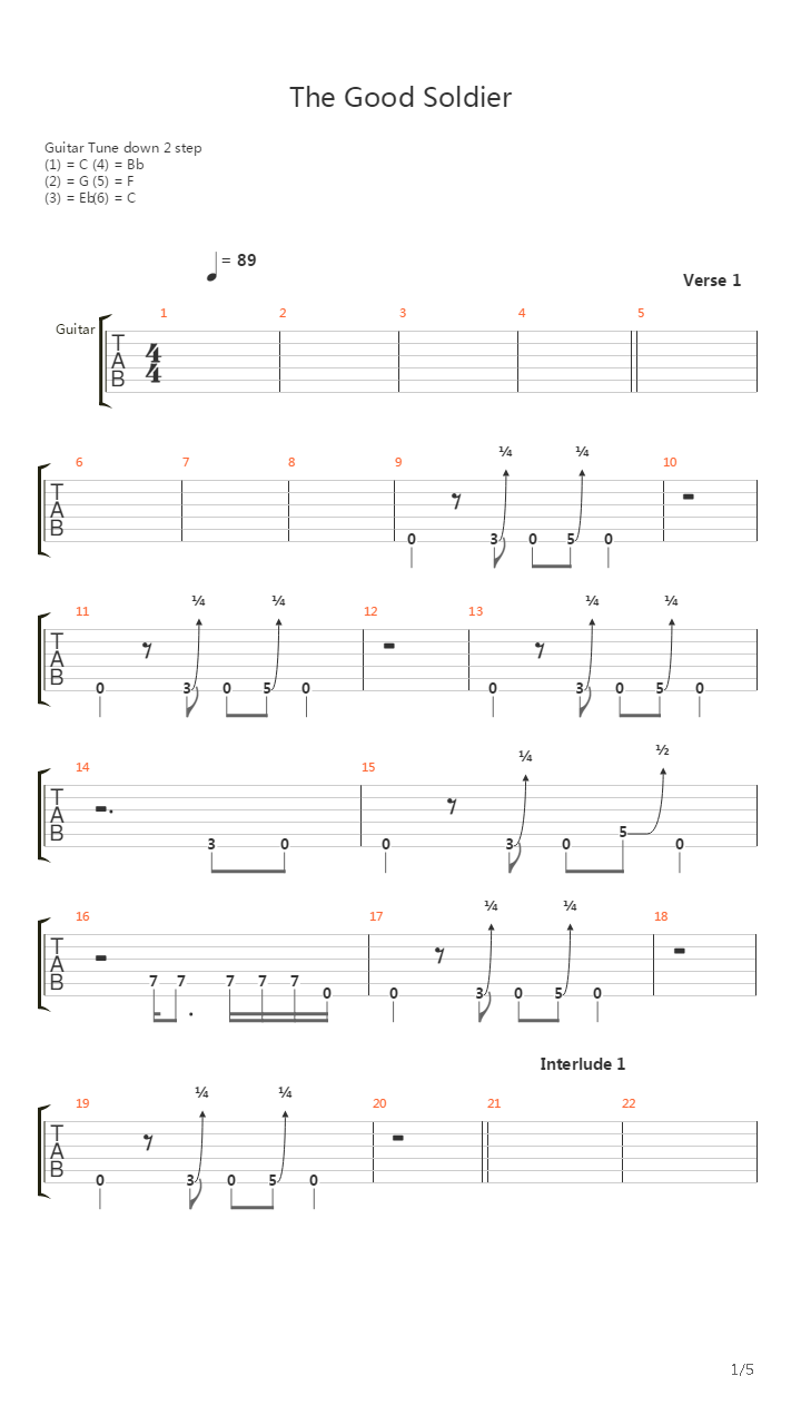 The Good Soldier吉他谱