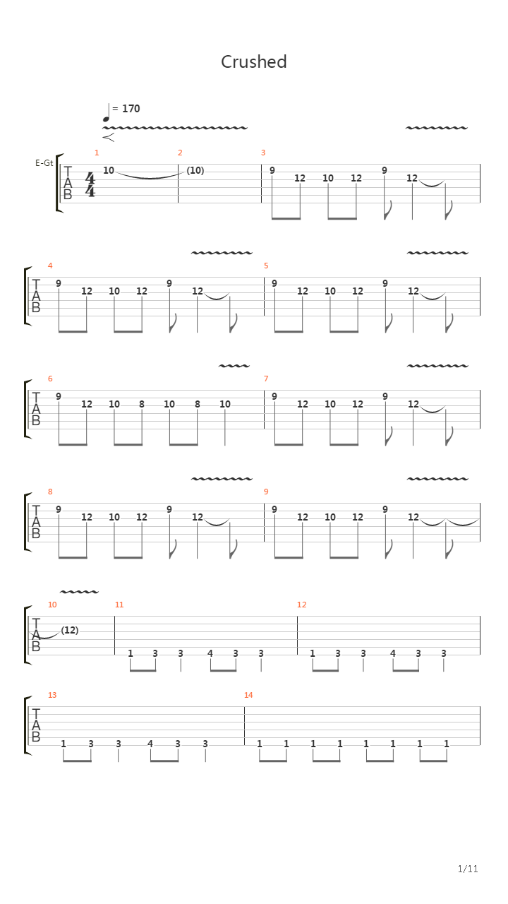 Crushed吉他谱