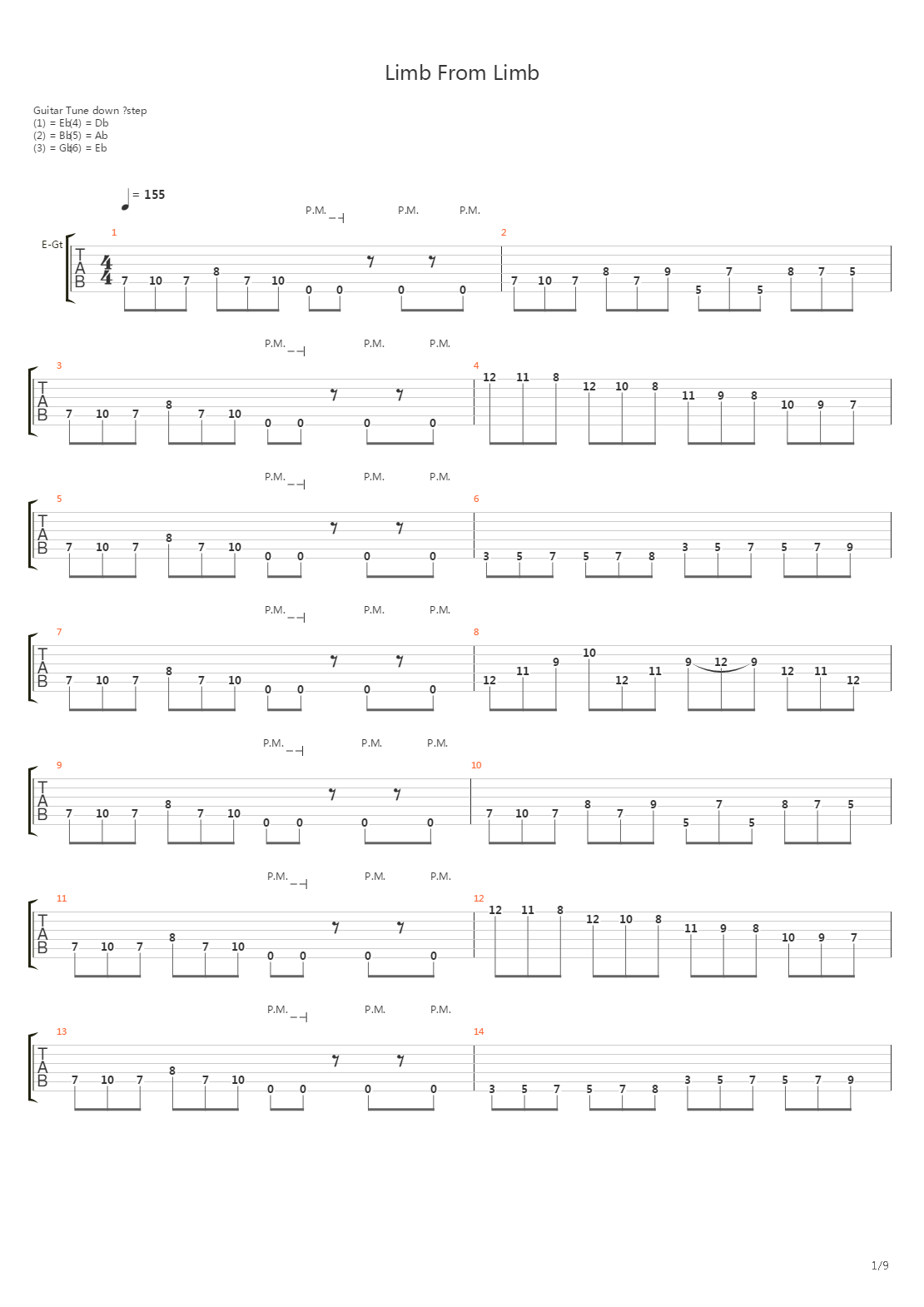 Limb From Limb吉他谱