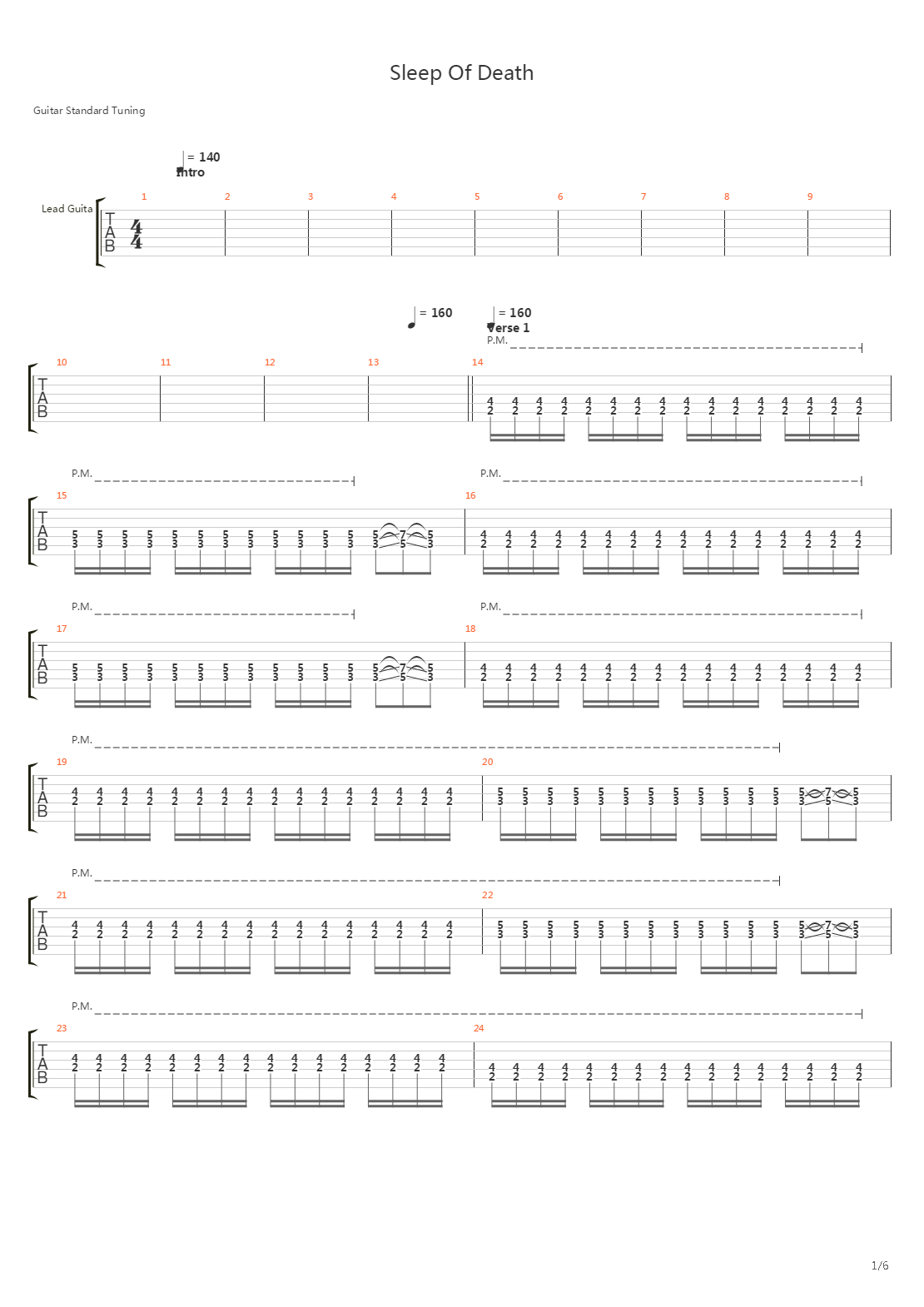 Sleep Of Death吉他谱