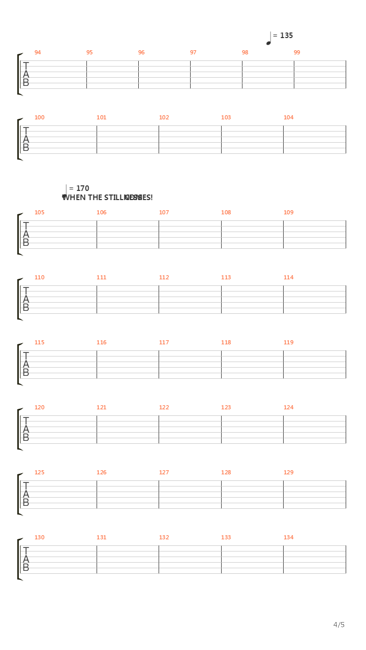 When The Stillness Comes吉他谱