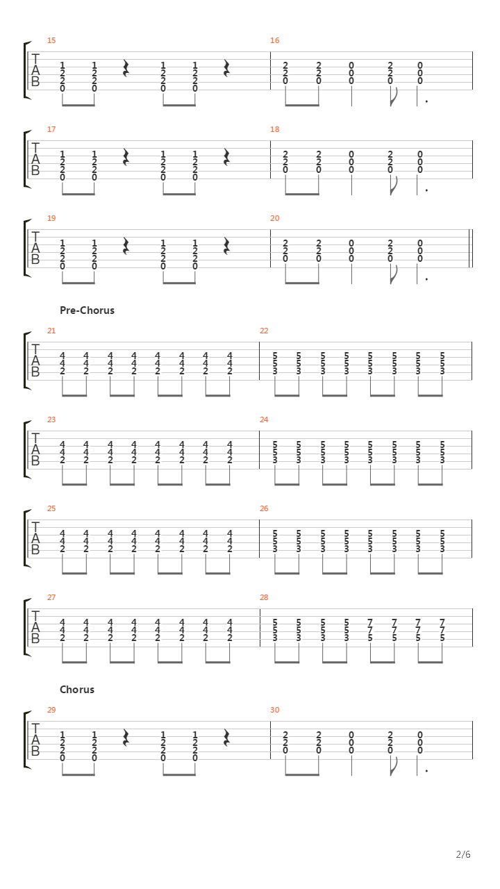 Senza Vento吉他谱