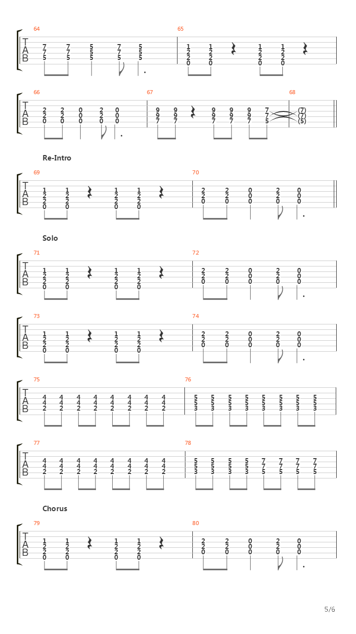 Senza Vento吉他谱