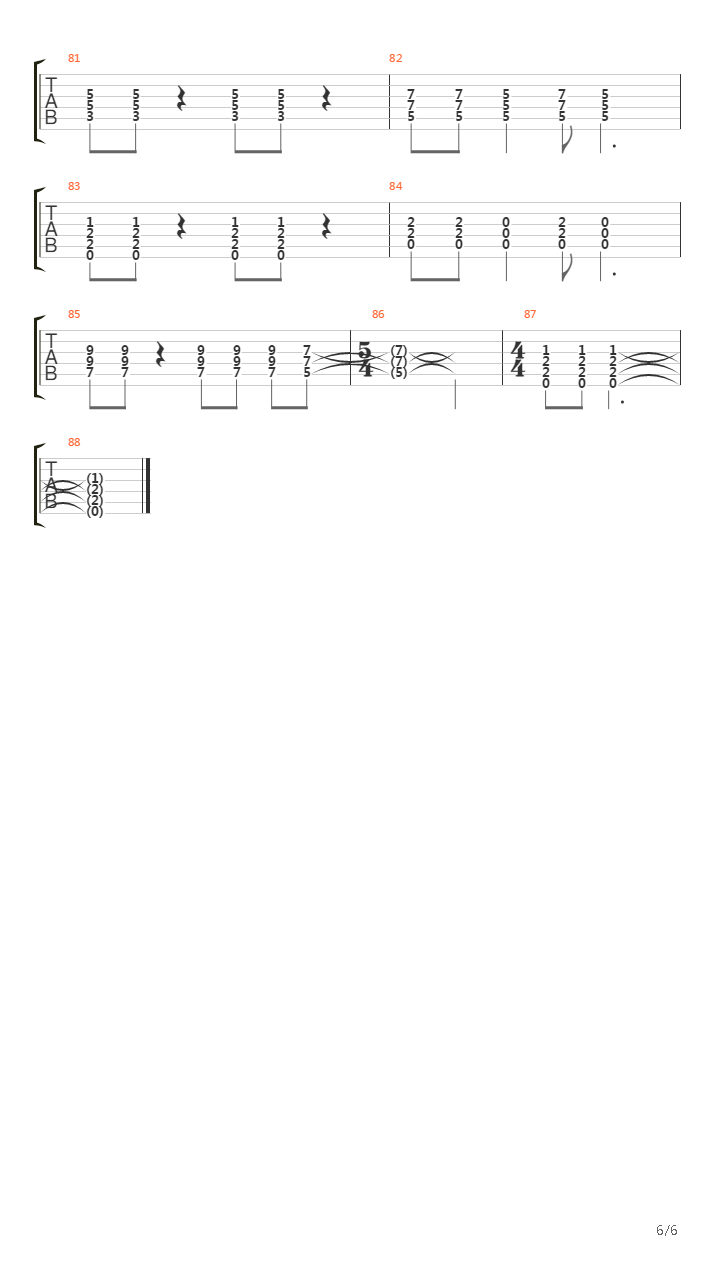 Senza Vento吉他谱